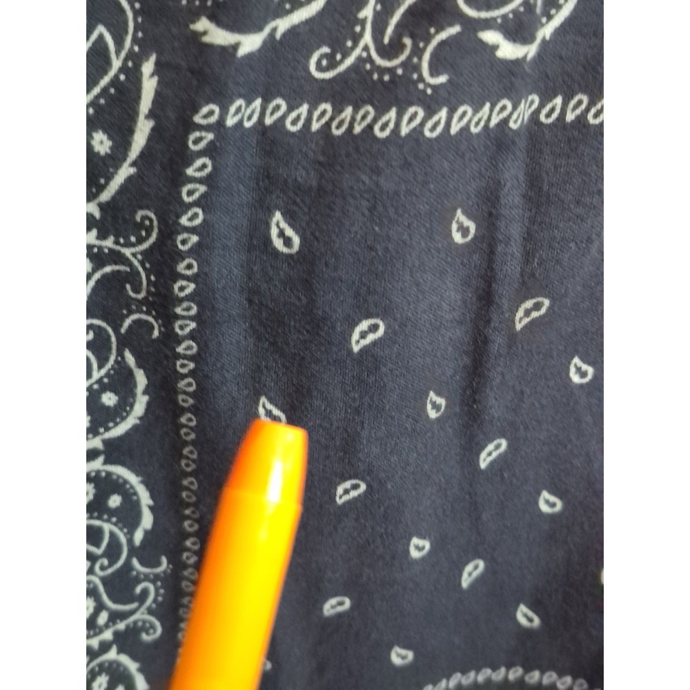 Sundance Medium Navy Blue Bandana Print Wrap Midi Skirt Boho Western Paisley - Picture 6 of 8